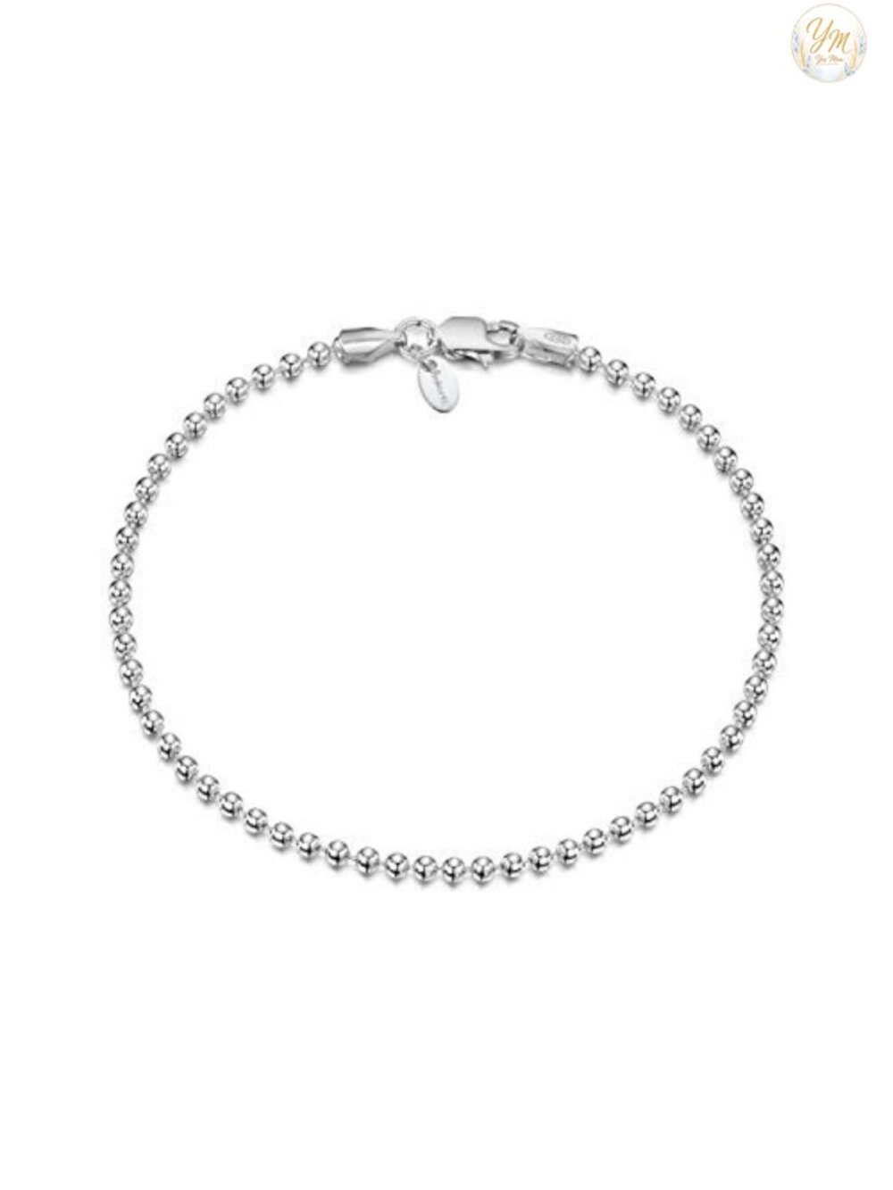 925 Sterling Silver 1.8mm Ball Chain Bracelet 7 inch